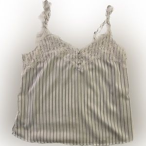Beautiful abercrombie top with lace and blue stripes